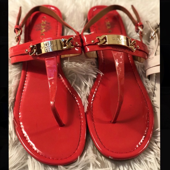 Twin pair of coach sandals - Picture 3 of 6